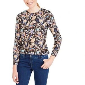 J. McLaughlin Lorinda Mason Fleur Silk Blend Blouse